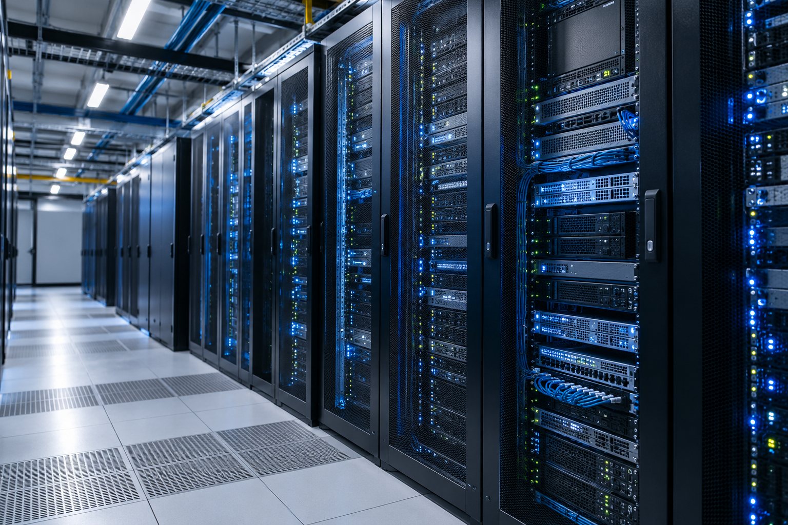 Illustration of servers in a datacenter